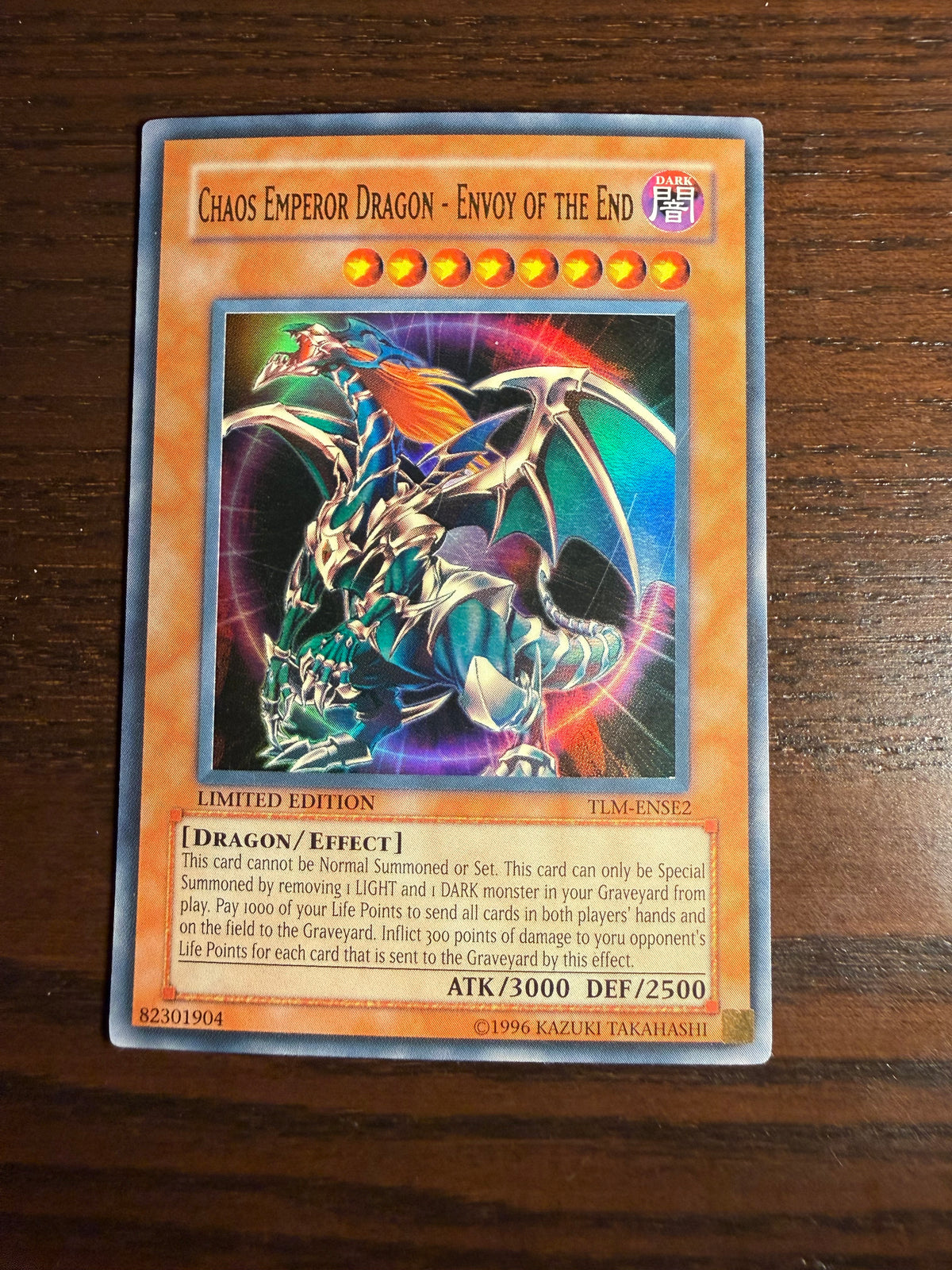 Chaos Emperor Dragon - Envoy of the End TLM-ENSE2 (Near-Mint)