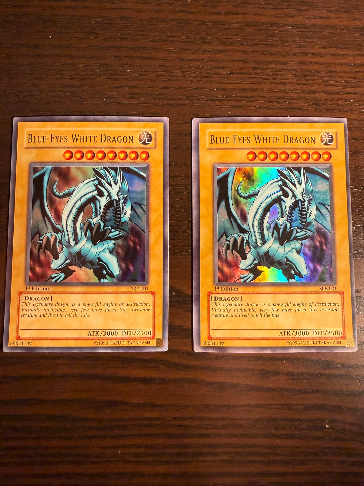 Blue-Eyes White Dragon SKE-001 1st Ed (Near-Mint)
